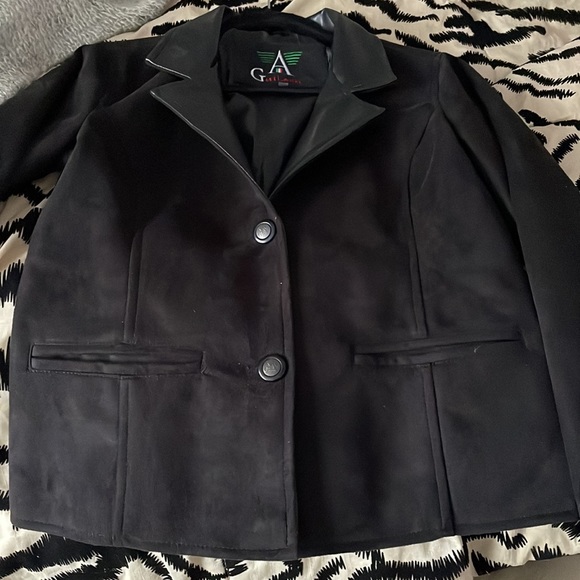 GA Milano faux suede with faux leather trim jacket, size L, new - Picture 2 of 9